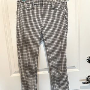 Ankle Gingham Work Pants
